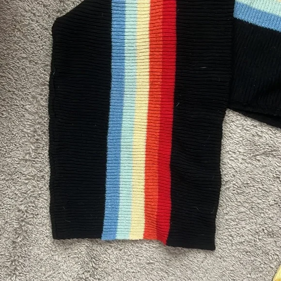NWOT Crop Wide Arm Rainbow Sweater- Size Small/Medium - Picture 3 of 3